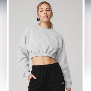 Alo Two-Piece SET: Devotion Crew & Easy Sweat Short / S